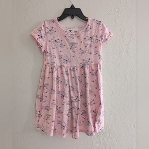 Disney Pink Bambi Patterned Kids Dress
